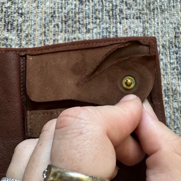 Mark Cross England Vintage Suede Jewelry Roll Travel Organizer Pouch Brown - Picture 3 of 12